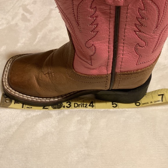 Old west tan and pink boots - Picture 9 of 10
